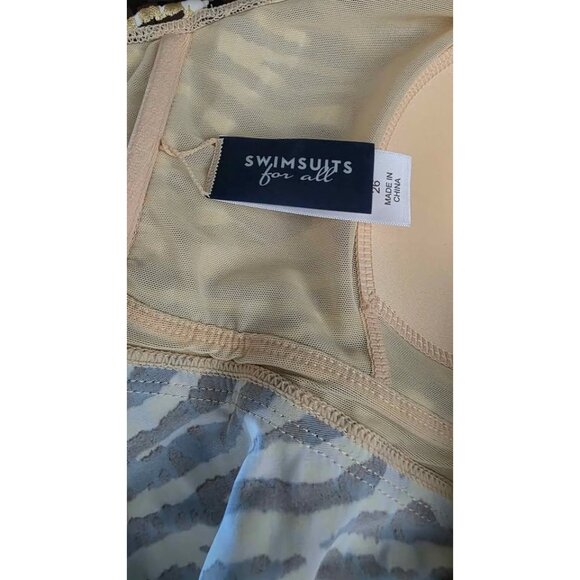 Swim Dress Bathing Suit Top Zebra Women's Sz 26 + - Picture 7 of 10